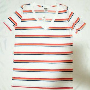 Victoria Secret PINK T Shirt V Neck Tee NEW